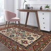 Kazak Rug Handmade Ivory Medallion 4x7 ft