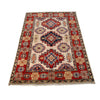 Kazak Rug Handmade Ivory Medallion 2x4 ft