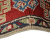 Kazak Rug Handmade Ivory Medallion 2x4 ft