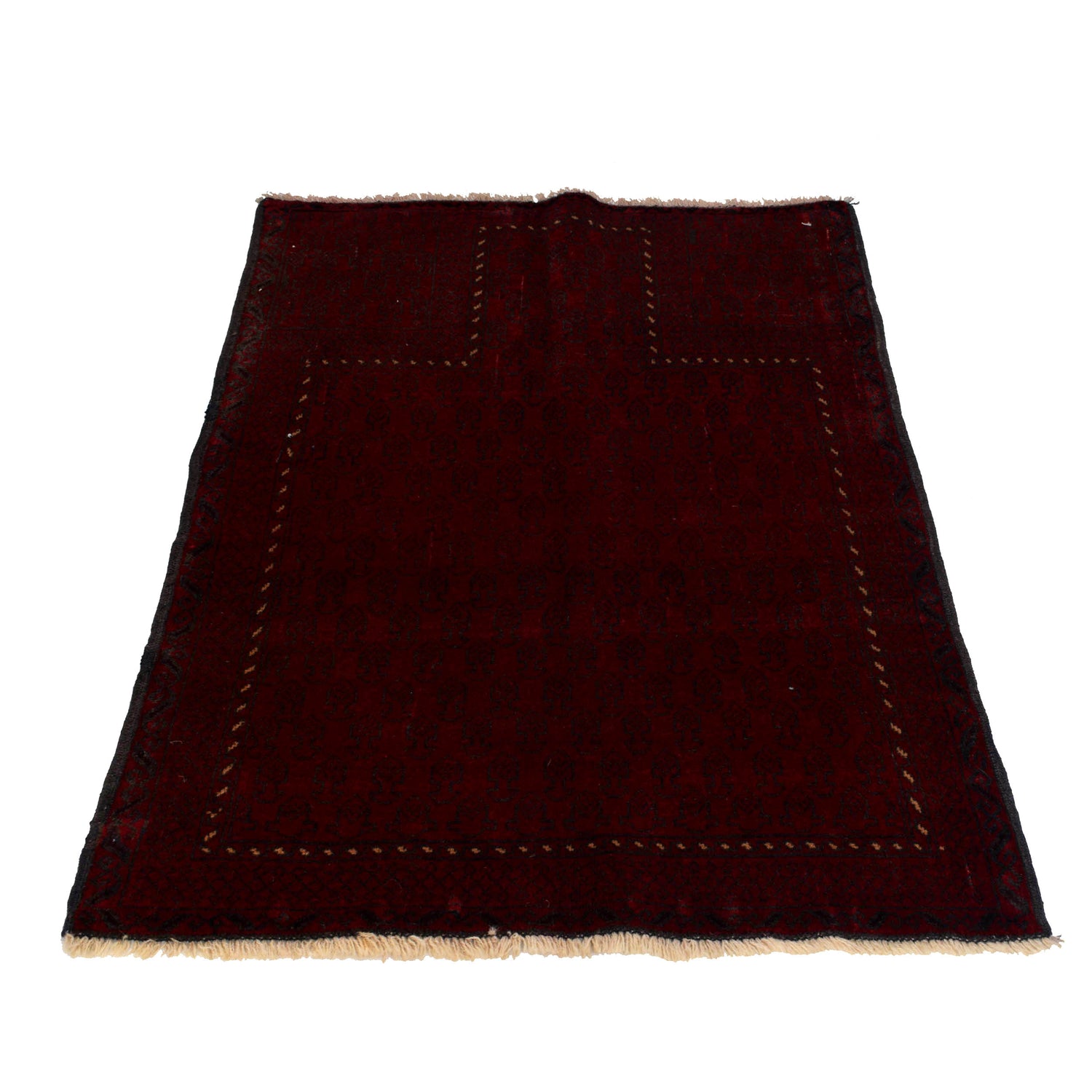 Baluchi Rug Handmade Red Prayer Design 2x4 ft