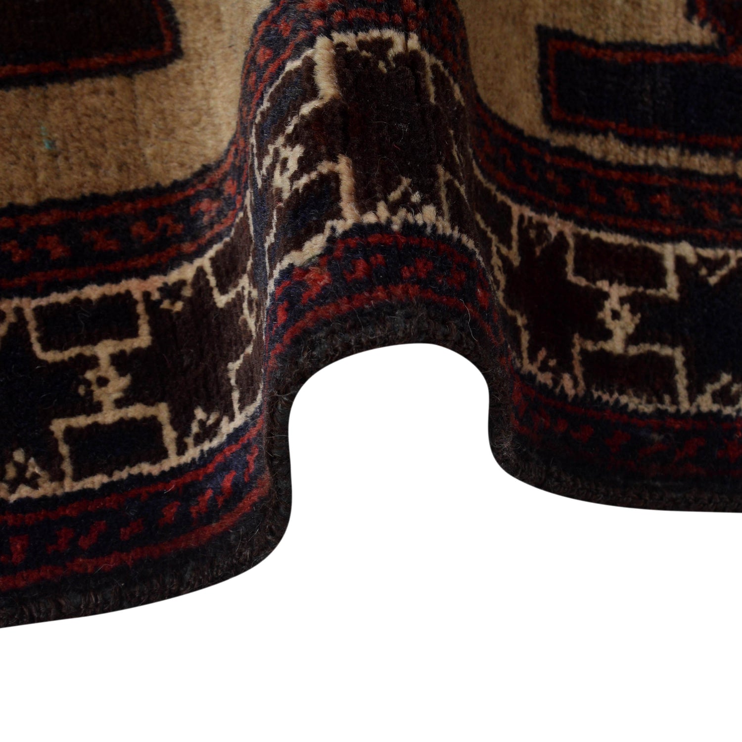 Baluchi Rug Handmade Multi Geometric 3x5 ft