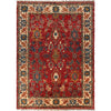 Oushak Area Rug Handmade Firebrick Floral 4x6 ft