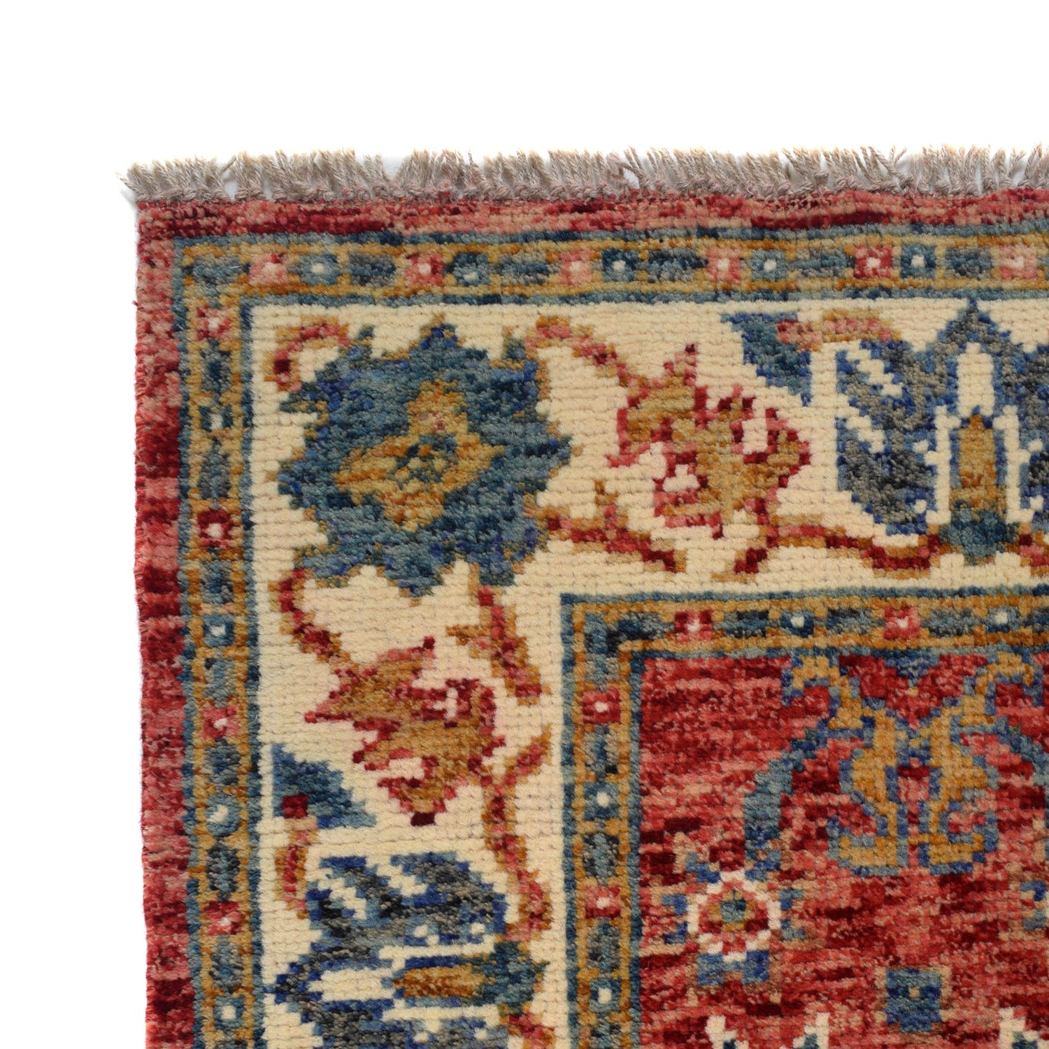 Oushak Area Rug Handmade Firebrick Floral 4x6 ft