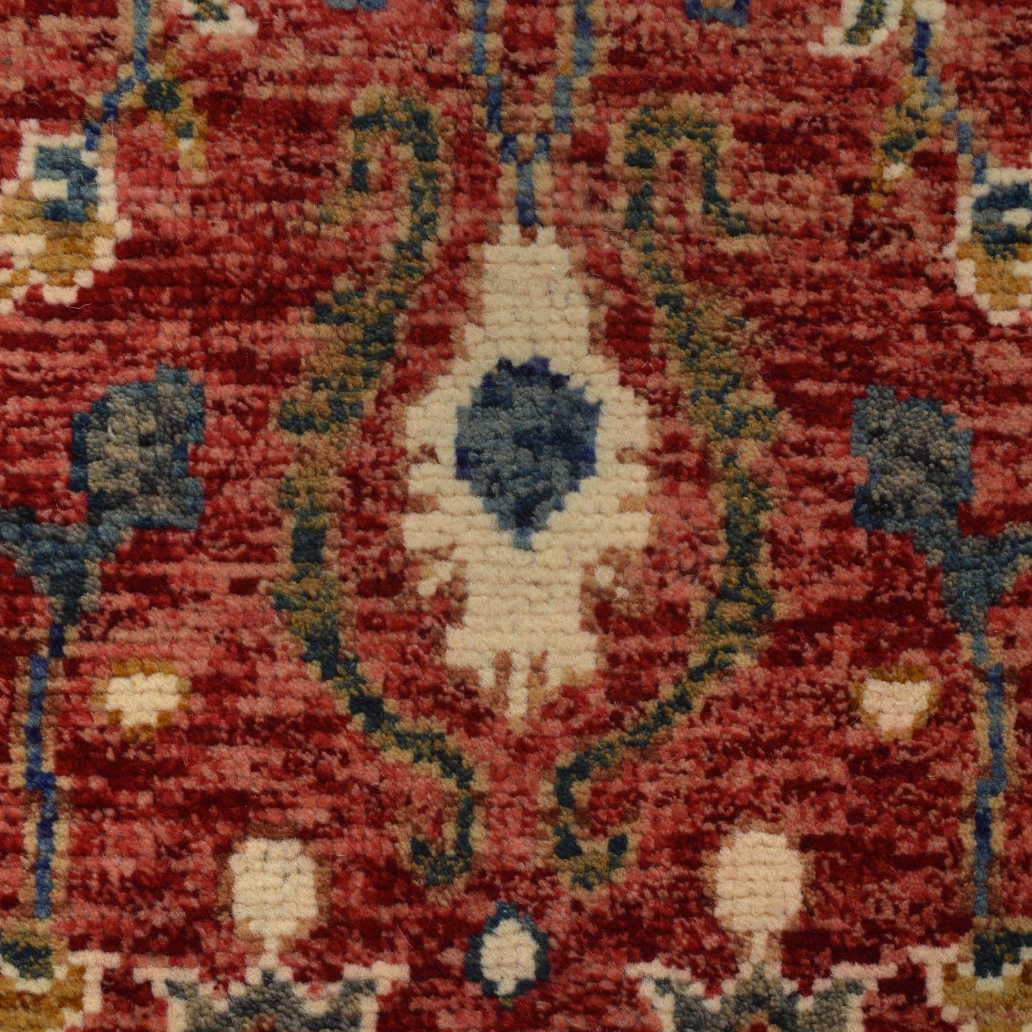 Oushak Area Rug Handmade Firebrick Floral 4x6 ft