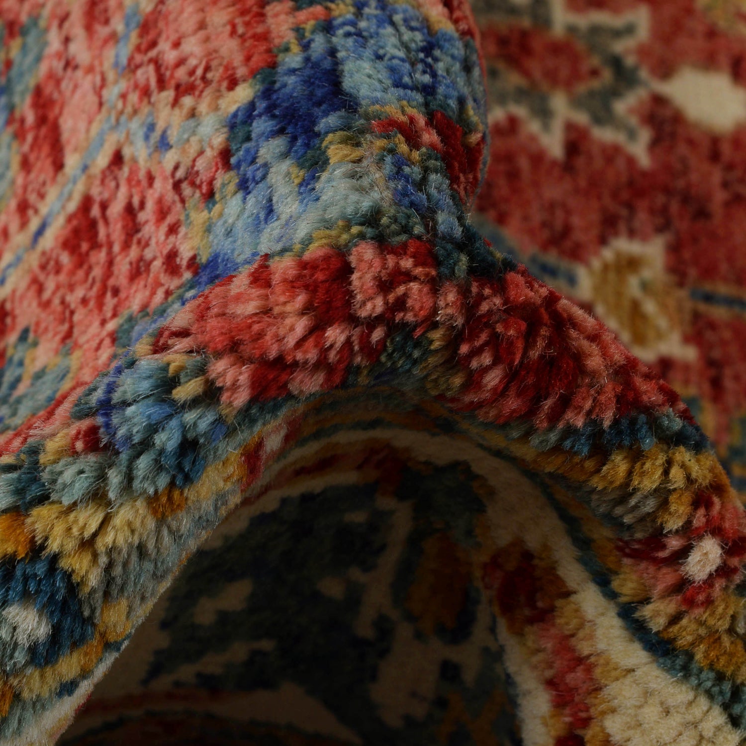 Oushak Area Rug Handmade Firebrick Floral 4x6 ft