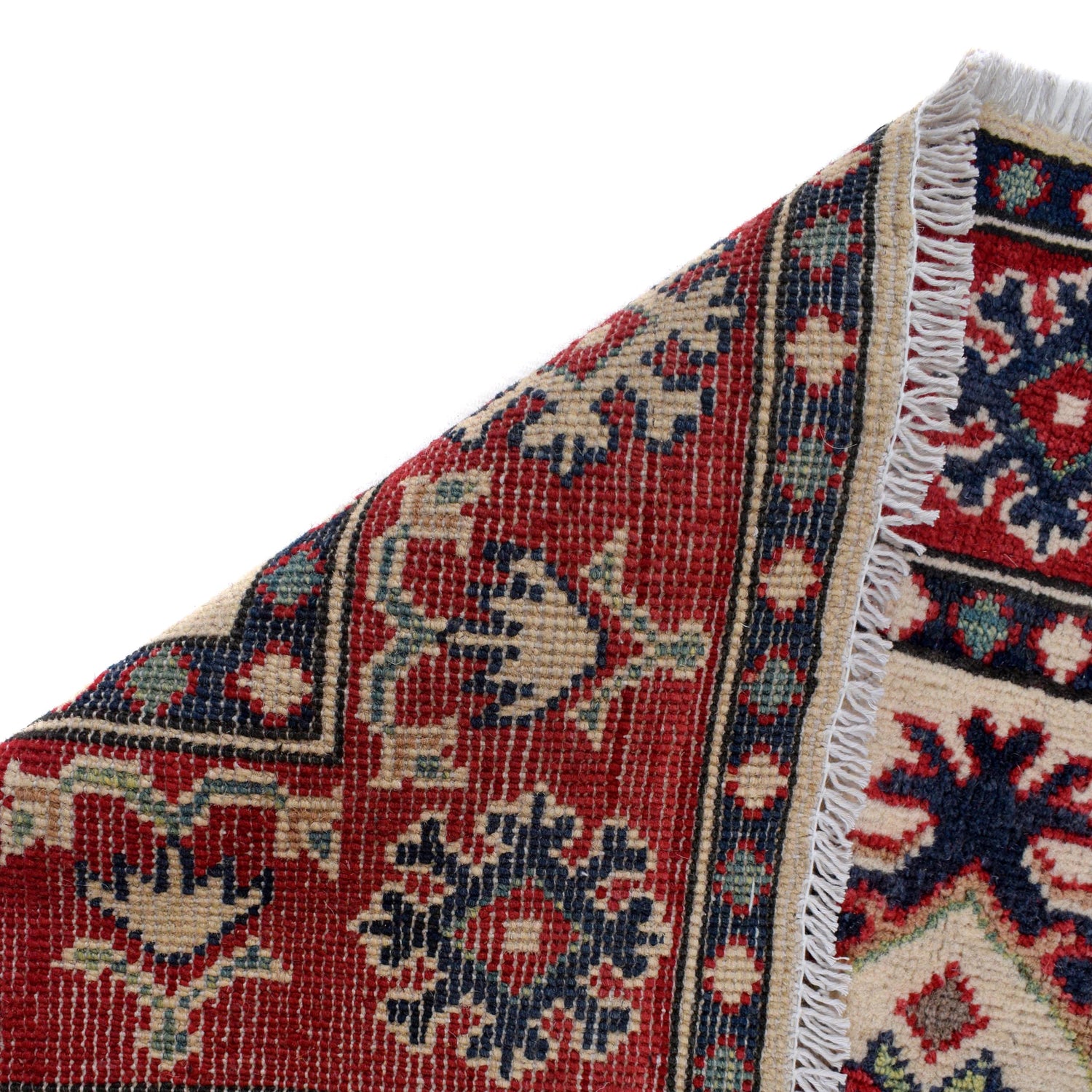 Kazak Rug Handmade Ivory Medallion 3x5 ft
