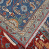 Heriz Area Rug Handmade Red Medallion 10x14 ft