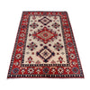 Kazak Rug Handmade Ivory Medallion 3x5 ft