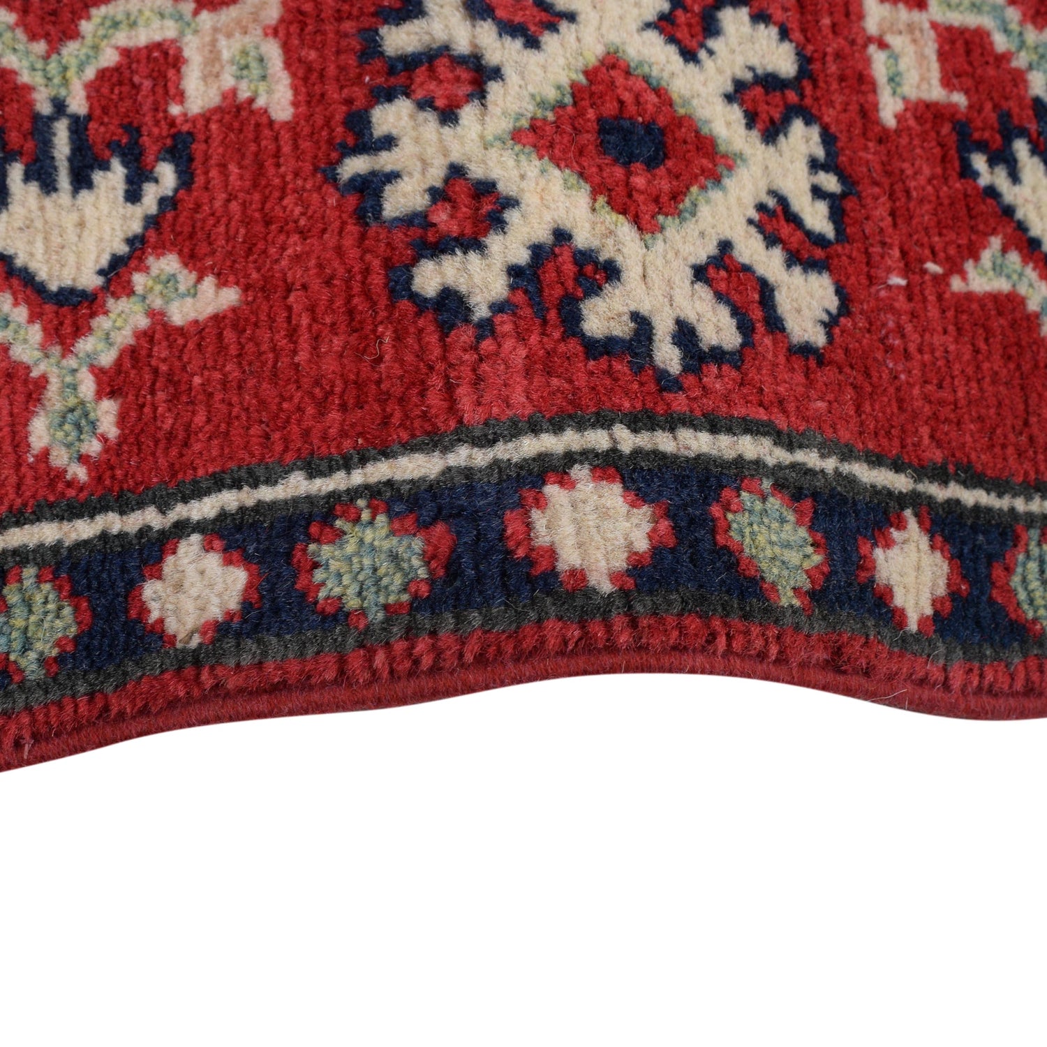 Kazak Rug Handmade Ivory Medallion 3x5 ft