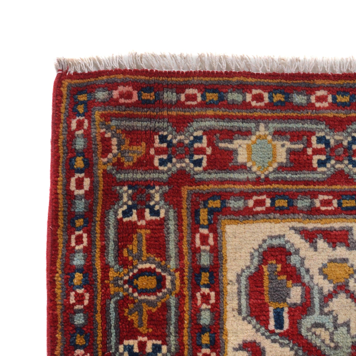 Heriz Area Rug Handmade Red Medallion 2x4 ft