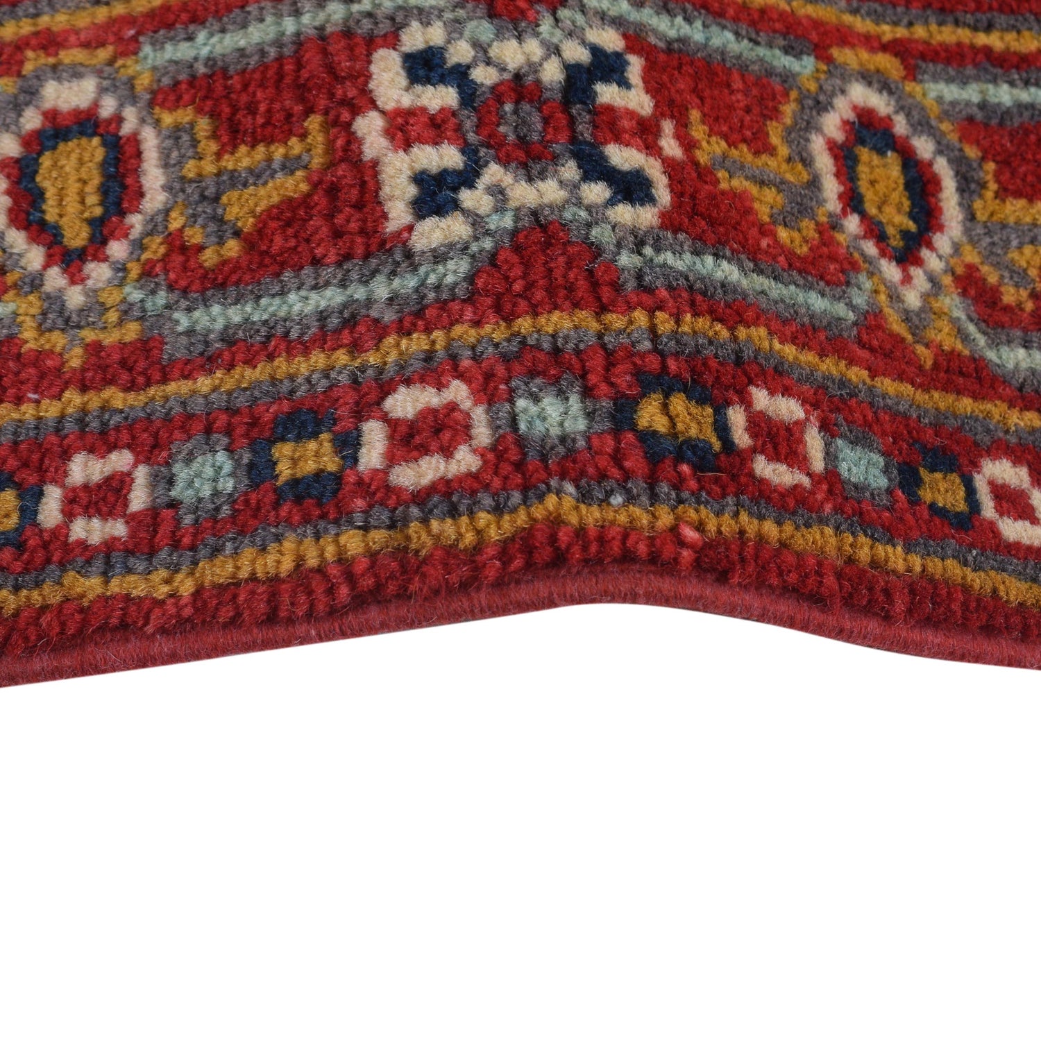 Heriz Area Rug Handmade Red Medallion 2x4 ft