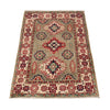Kazak Rug Handmade Gray Medallion 2x4 ft