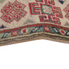 Kazak Rug Handmade Gray Medallion 2x4 ft