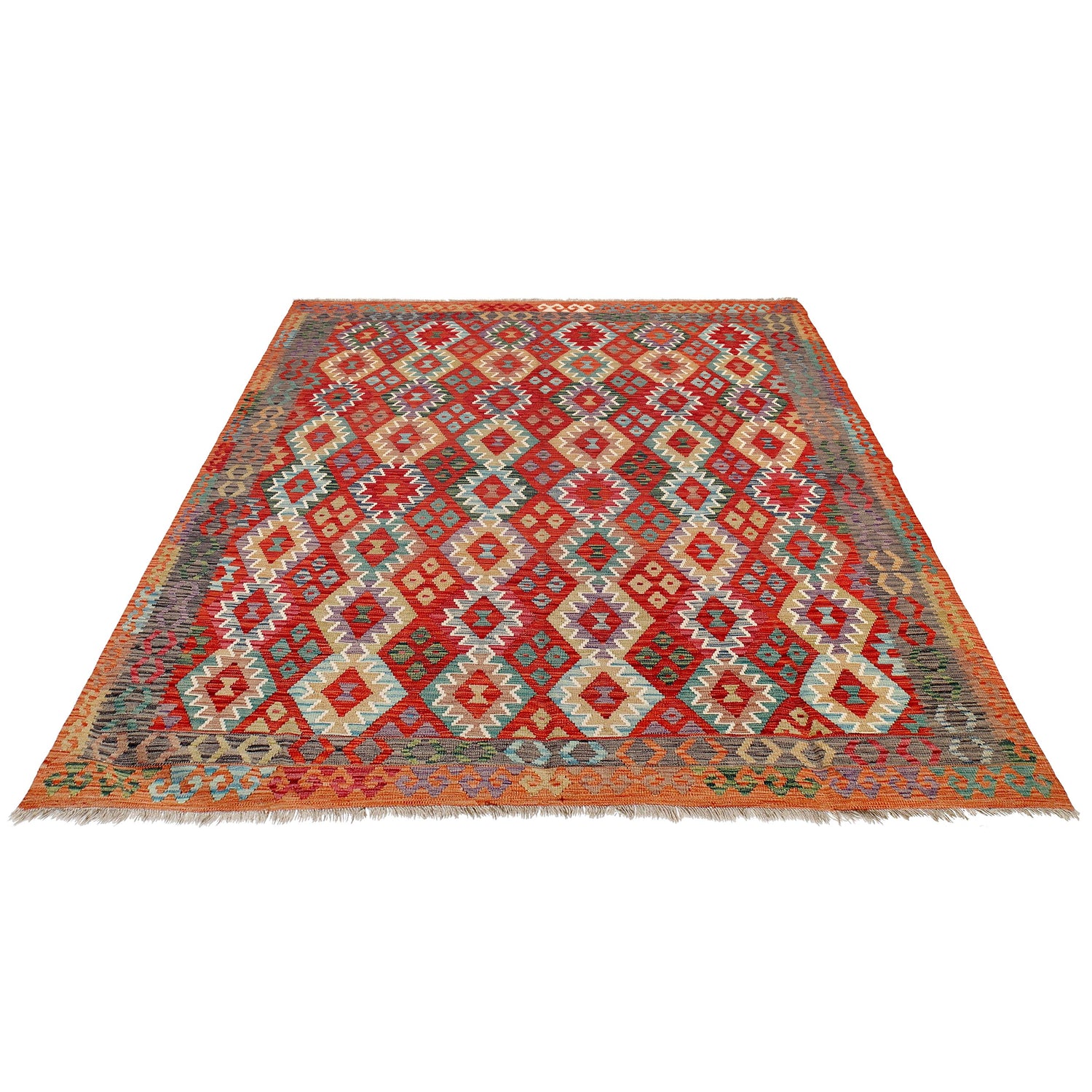 Handmade Multi Kilim Geometric 8x10 ft