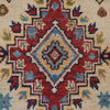 Kazak Rug Handmade Beige Medallion 7x10 ft