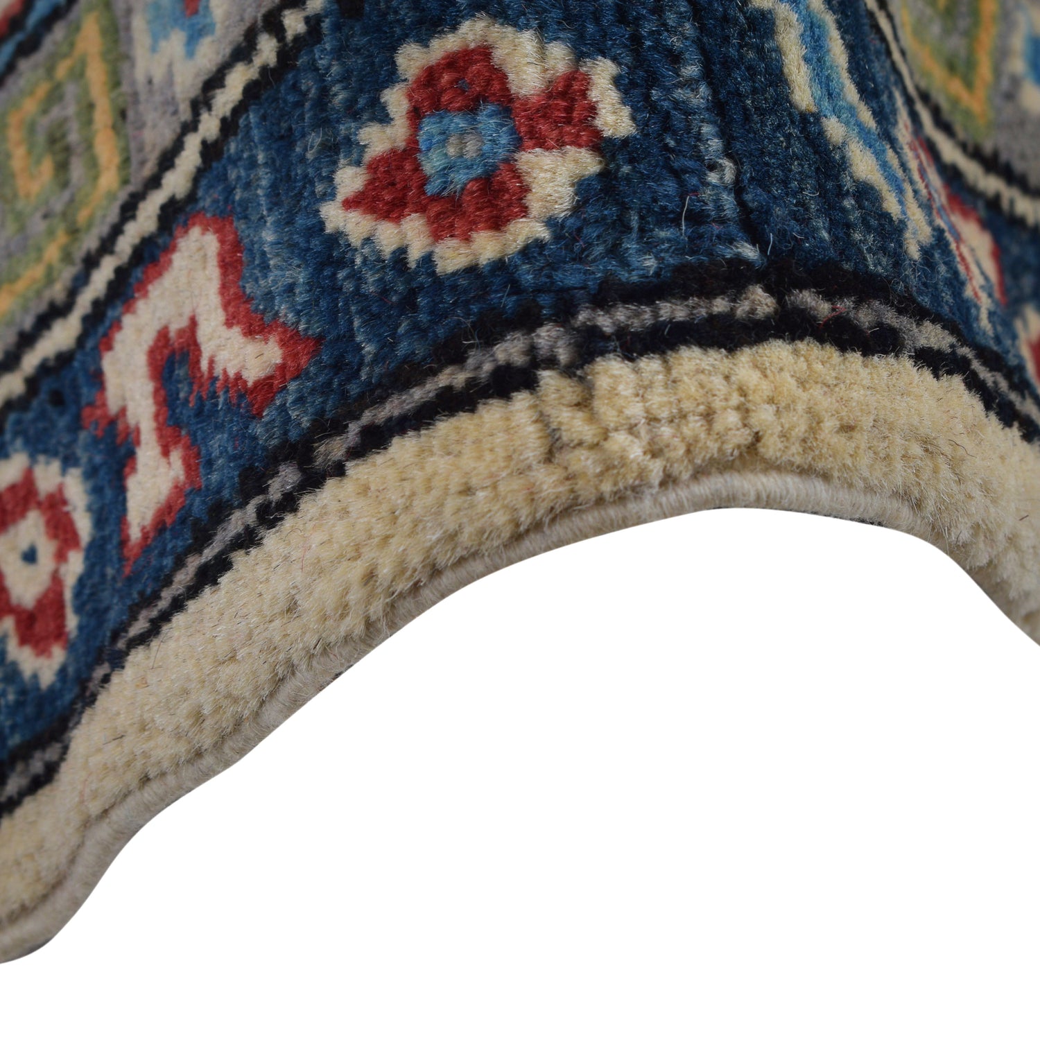 Kazak Rug Handmade Beige Medallion 7x10 ft