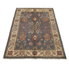 Oushak Area Rug Handmade Gray Floral 4x6 ft
