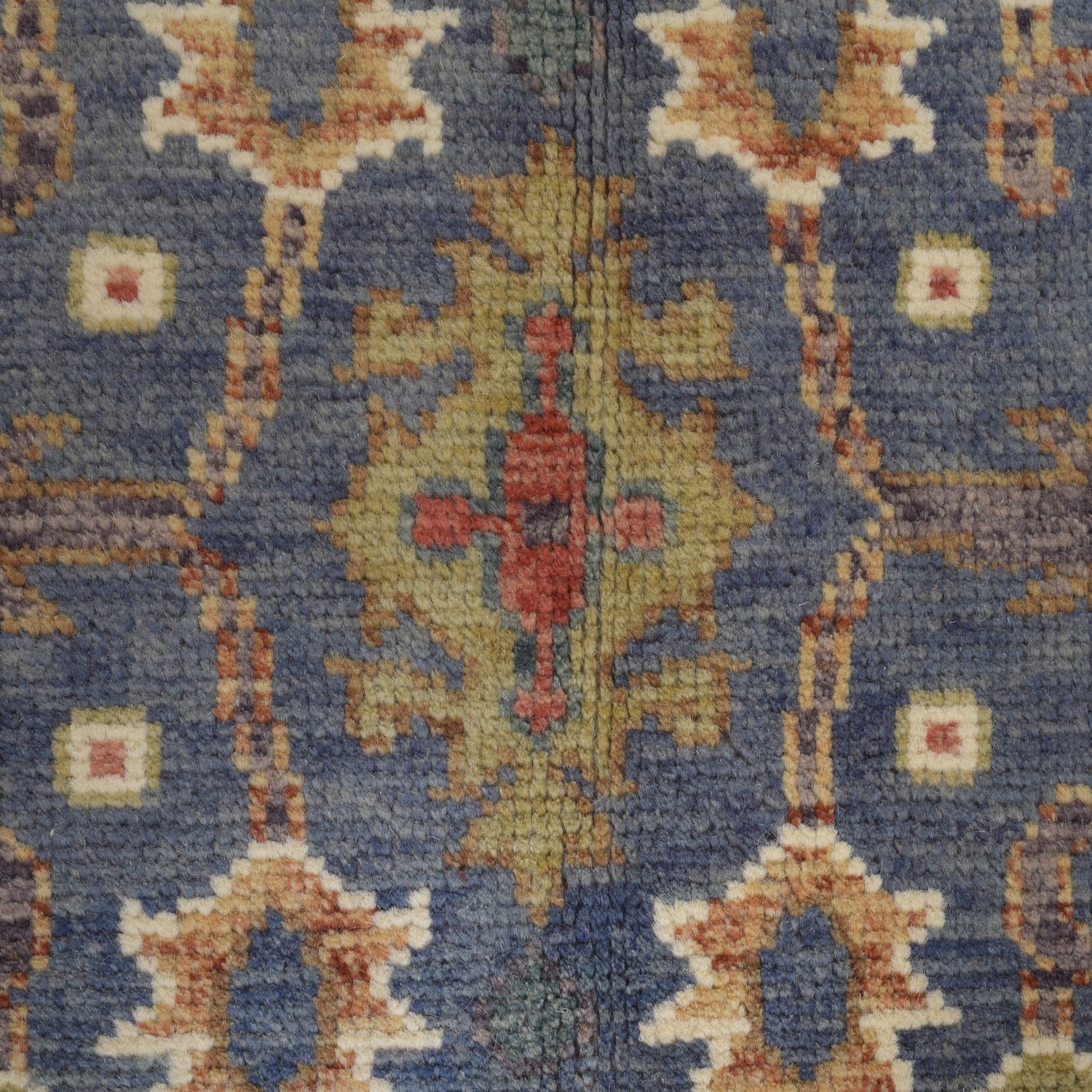 Oushak Area Rug Handmade Gray Floral 4x6 ft