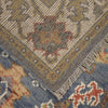Oushak Area Rug Handmade Gray Floral 4x6 ft