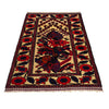 Barjasta Area Rug Handmade Yellow Floral 4x6 ft