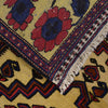 Barjasta Area Rug Handmade Yellow Floral 4x6 ft
