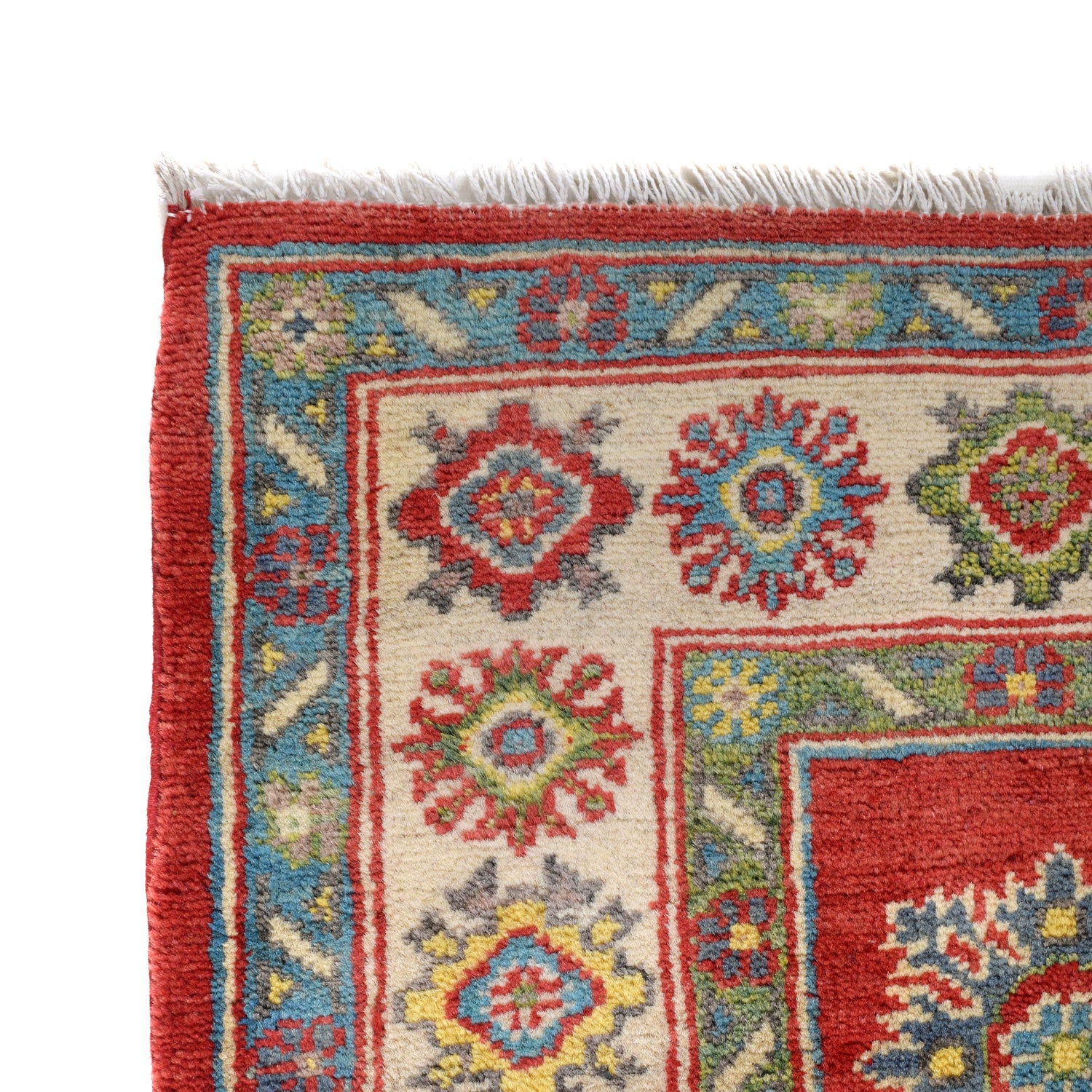 Kazak Rug Handmade Red Medallion 4x6 ft