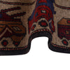War Area Rug Handmade Brown Tank + Helicopter 4x6 ft