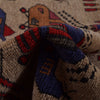 War Area Rug Handmade Brown Tank + Helicopter 4x6 ft
