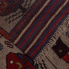 War Area Rug Handmade Brown Tank + Helicopter 4x6 ft