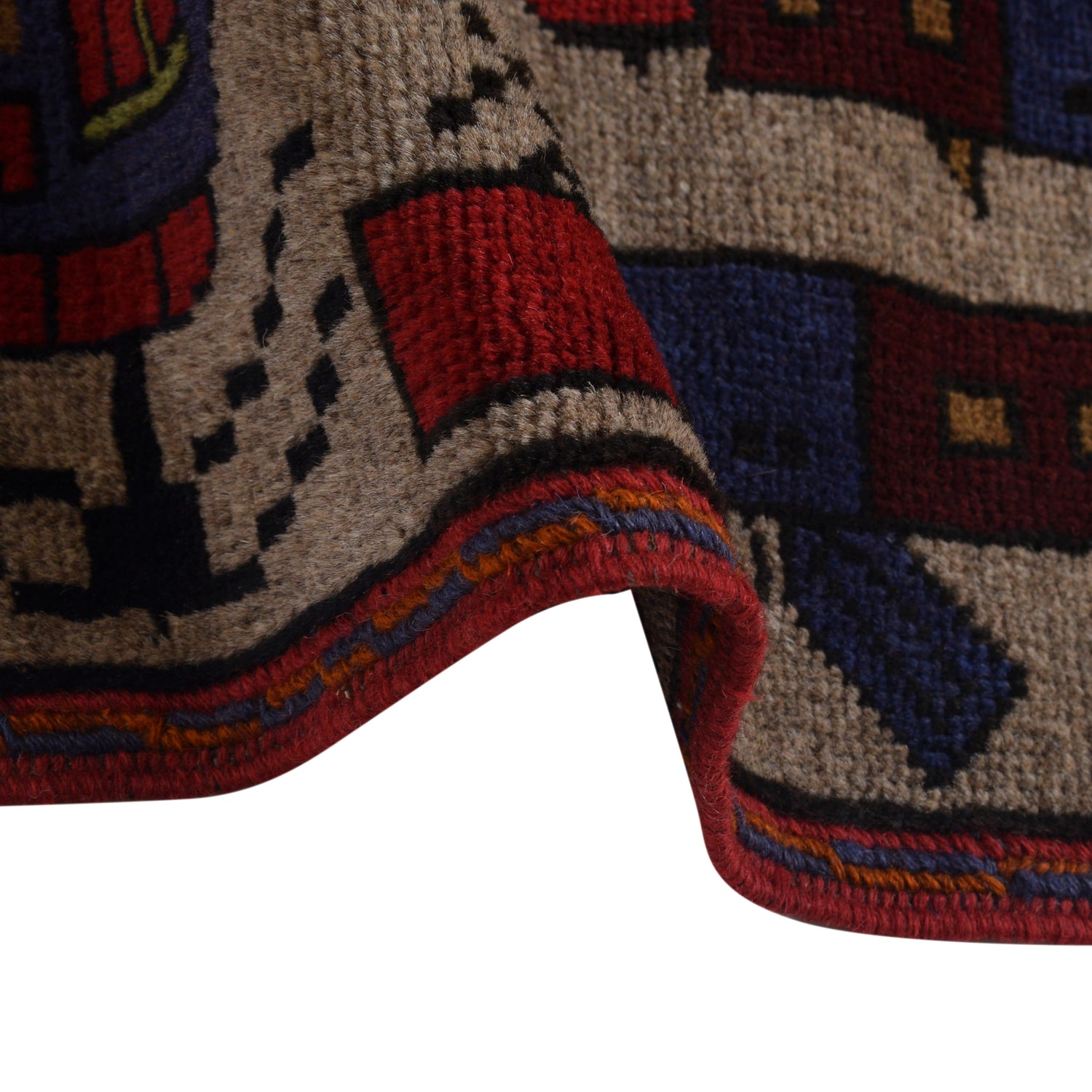 War Area Rug Handmade Brown Tank + Helicopter 4x6 ft