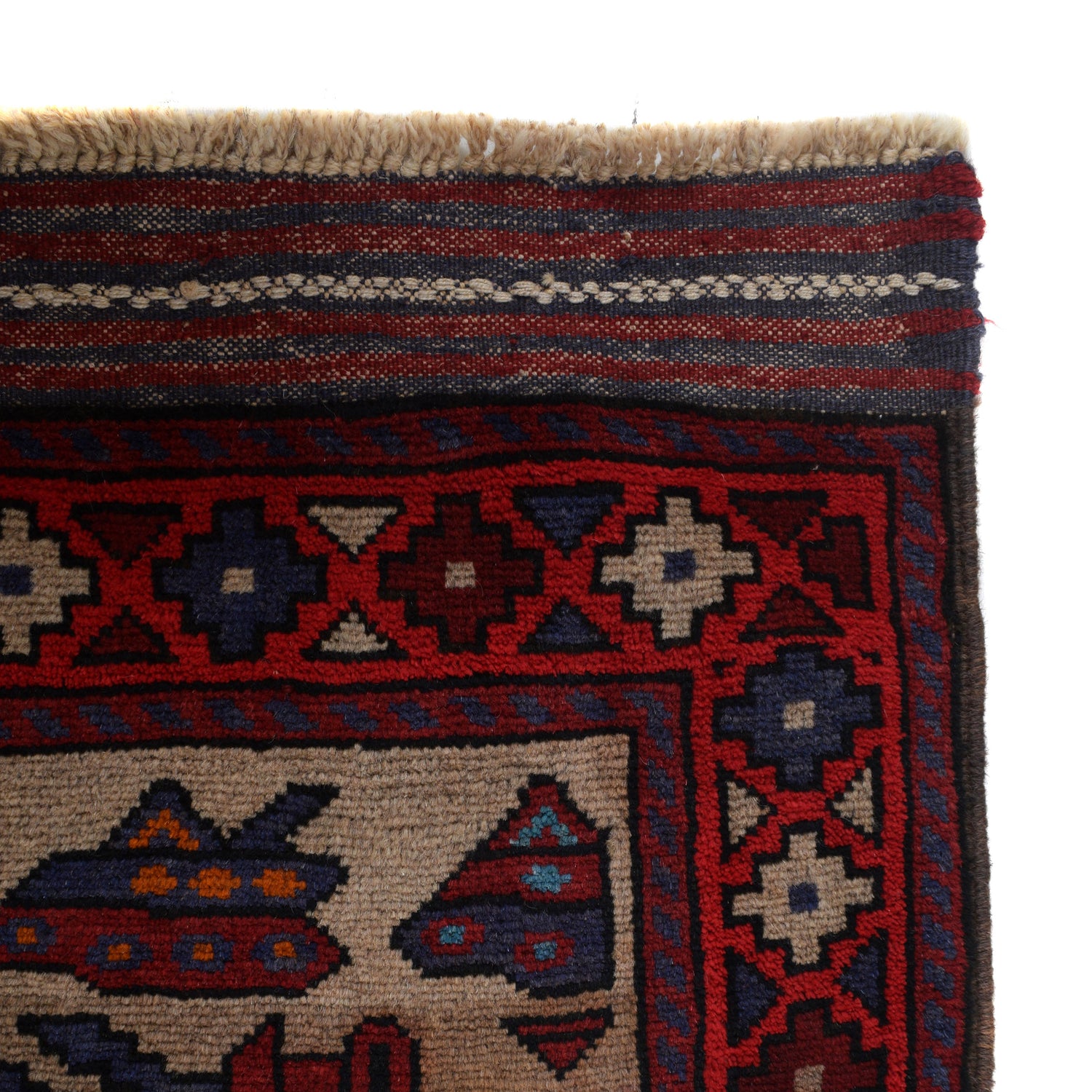 War Area Rug Handmade Brown Tank + Helicopter 3x5 ft