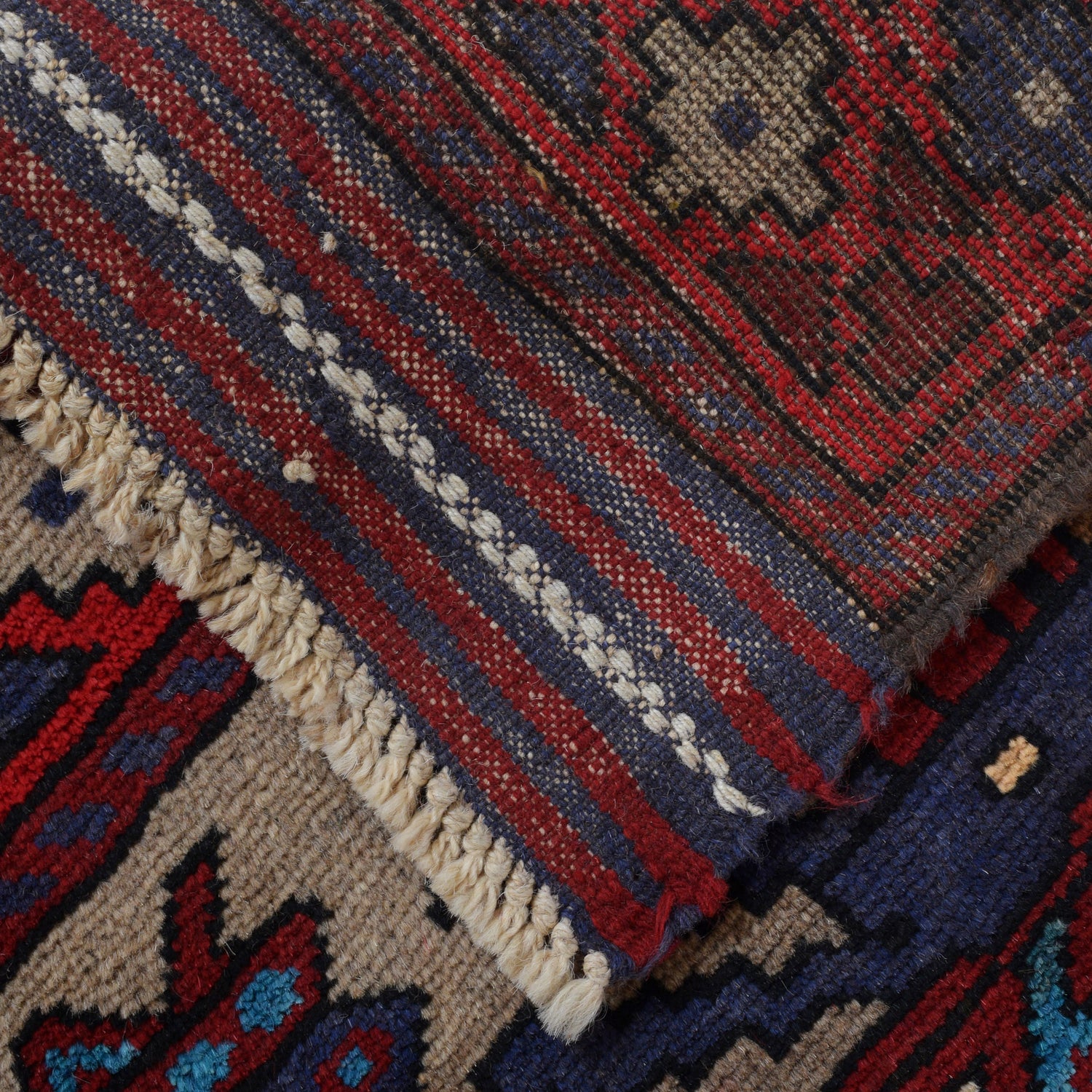 War Area Rug Handmade Brown Tank + Helicopter 3x5 ft