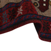 War Area Rug Handmade Brown Tank + Helicopter 3x5 ft