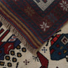 War Area Rug Handmade Ivory Tank + Helicopter 3x5 ft