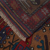 War Area Rug Handmade Brown Tank + Helicopter 2x4 ft