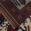 War Area Rug Handmade Ivory Tank + Helicopter 3x5 ft