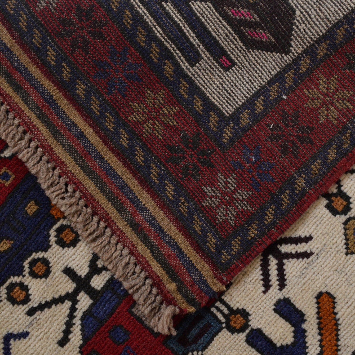 War Area Rug Handmade Ivory Tank + Helicopter 3x5 ft