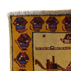 War Area Rug Handmade Ivory Tank + Riffle 3x5 ft