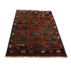 War Area Rug Handmade Brown Tank + Helicopter 3x5 ft