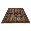 War Area Rug Handmade Brown Tank + Riffle + Helicopter 7x10