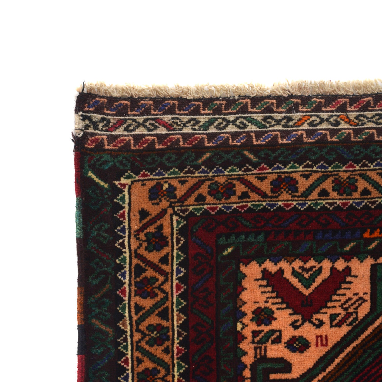 Baluchi Rug Handmade Multi Geometric 3x5 ft
