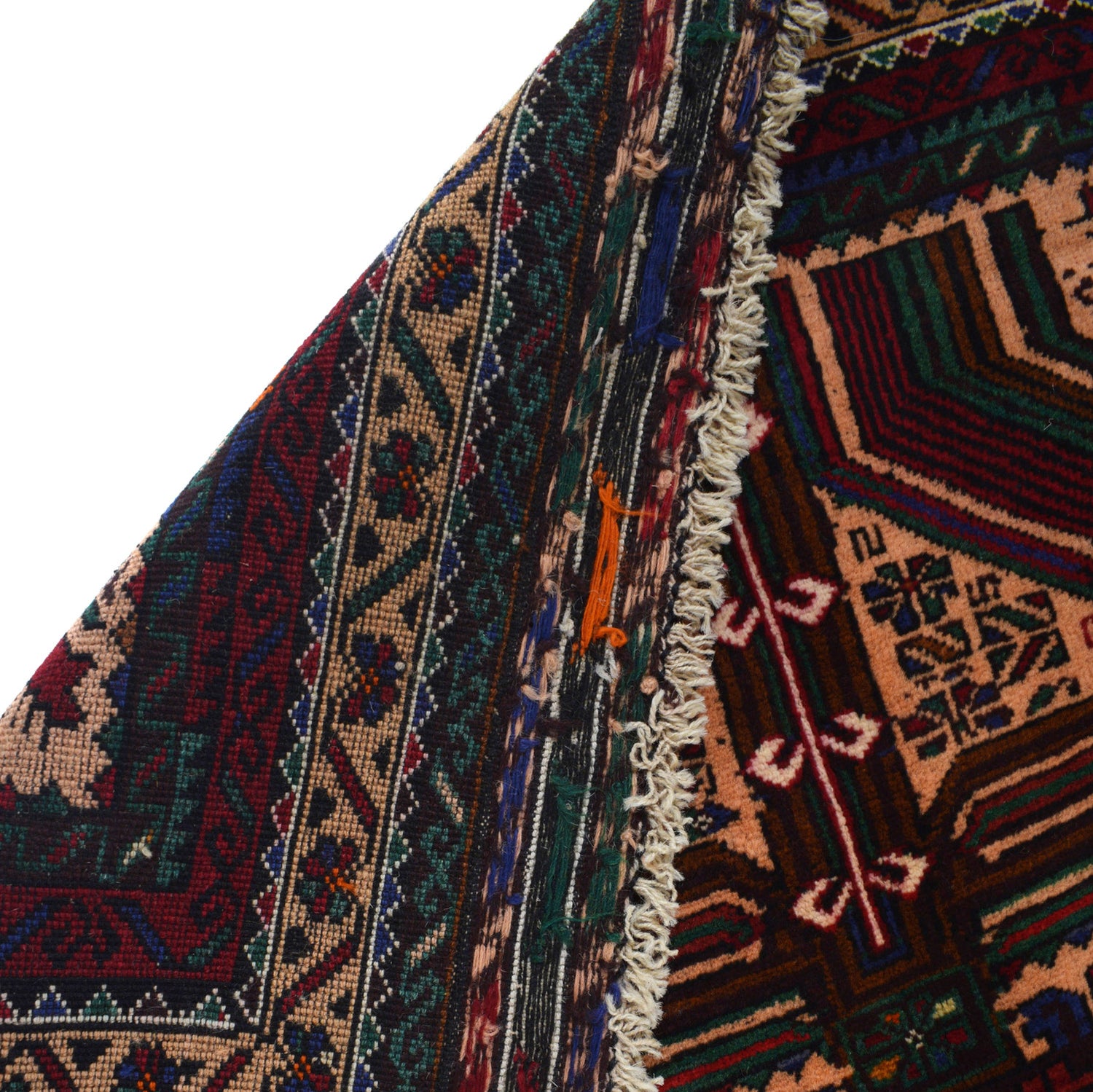 Baluchi Rug Handmade Multi Geometric 3x5 ft