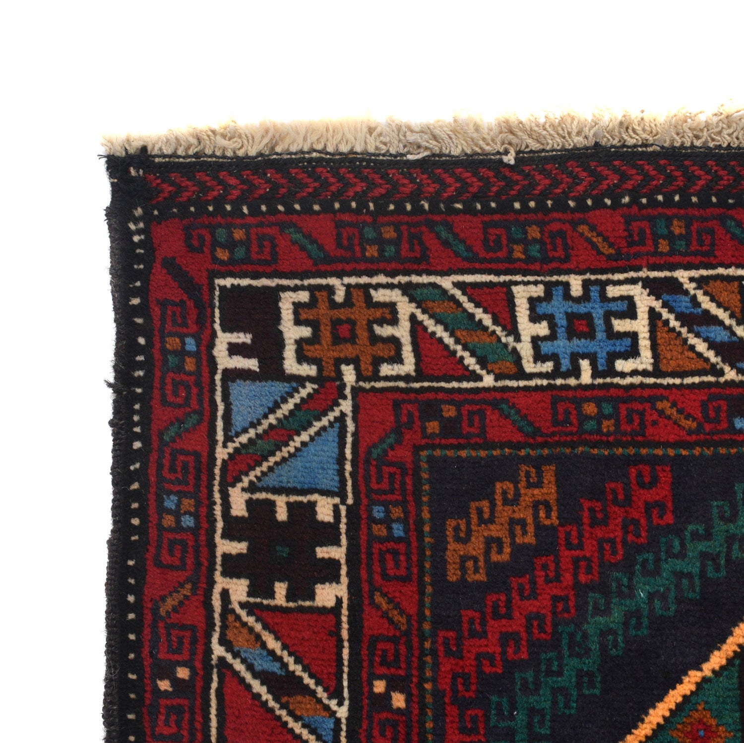Baluchi Rug Handmade Multi Geometric 3x5 ft