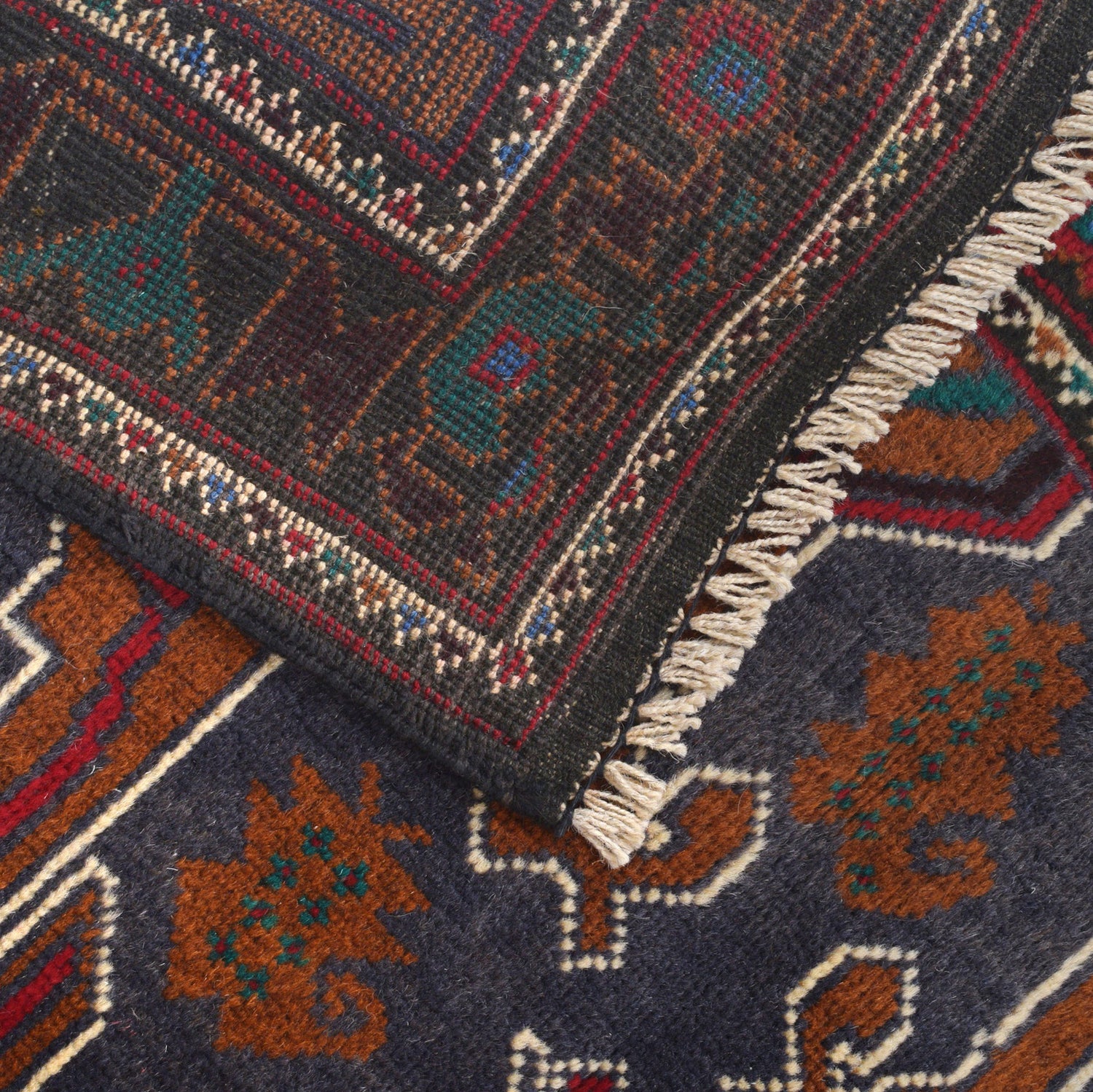 Baluchi Rug Handmade Multi Geometric 3x5 ft