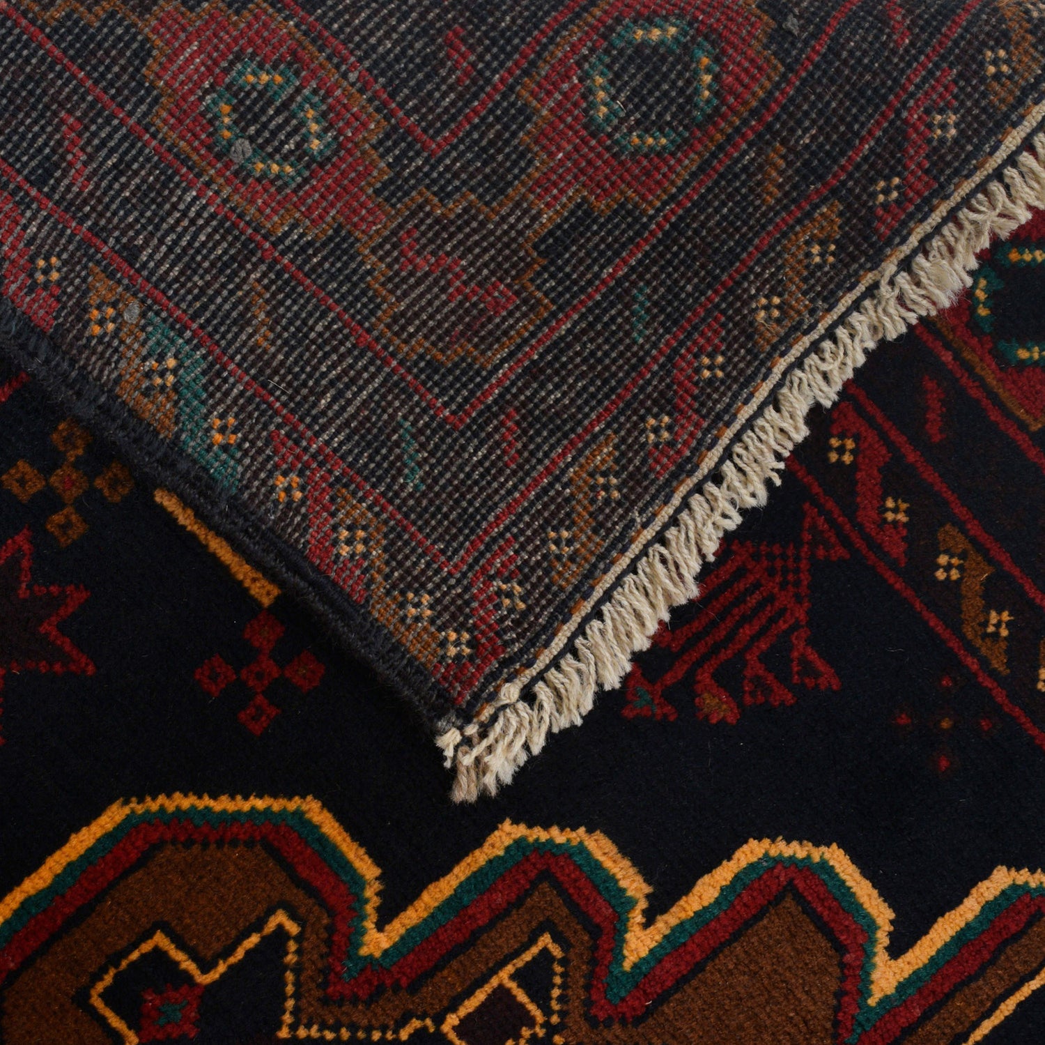Baluchi Rug Handmade Multi Geometric 4x6 ft