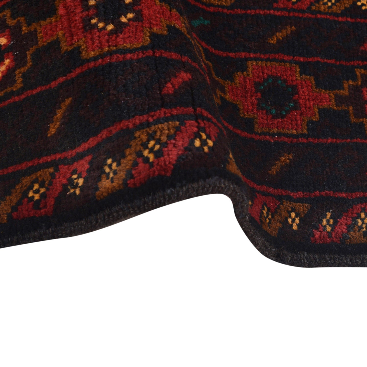Baluchi Rug Handmade Multi Geometric 4x6 ft