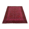 Overdyed Area Rug Handmade Pink Geometric 3x5 ft