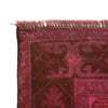 Overdyed Area Rug Handmade Pink Geometric 3x5 ft