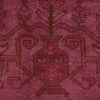 Overdyed Area Rug Handmade Pink Geometric 3x5 ft