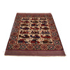 War Area Rug Handmade Brown Tank + Helicopter 4x6 ft